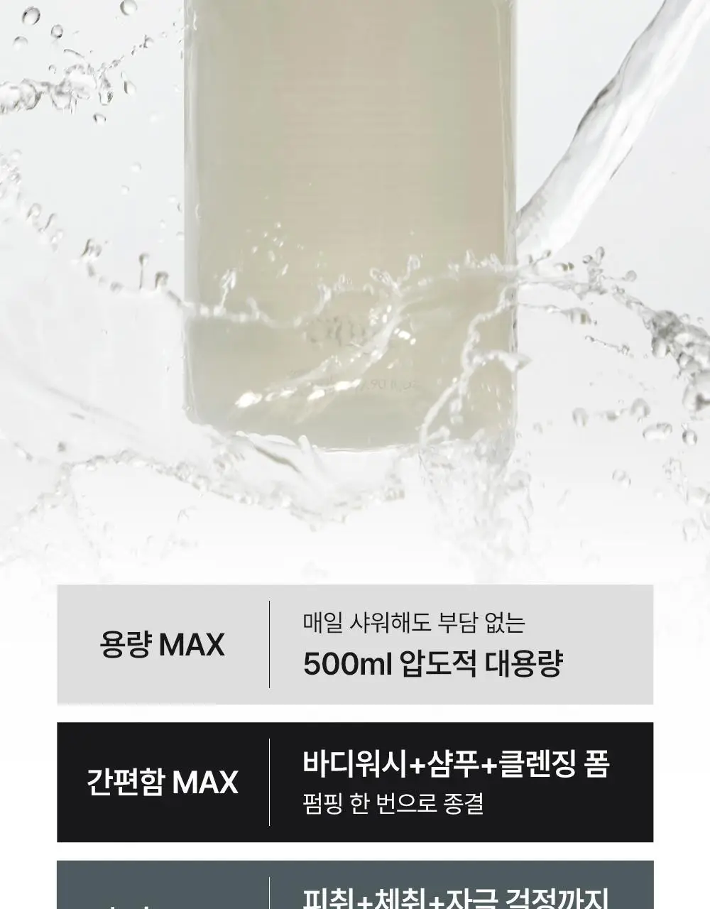[대용량/1등 맨즈 바디워시] 오브제 맥스 올인원 워시 500ml 상세페이지 9